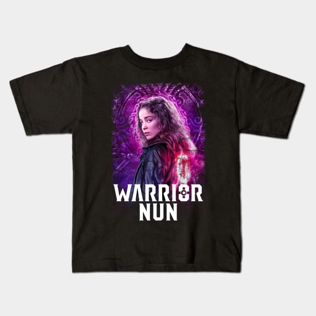 Ava The Warrior Kids T-Shirt by Vivalapesy